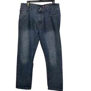 Coogi Mens Classic Blue Denim Baggy Jeans 36x32 Hip Hop Skater Y2K Embroidered